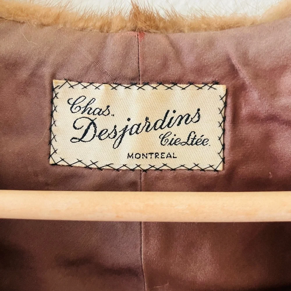 Vintage Chas. Desjardins Montreal Brown Mink Fur Shawl Capelet OS—1980s - Picture 8 of 16